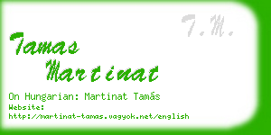 tamas martinat business card